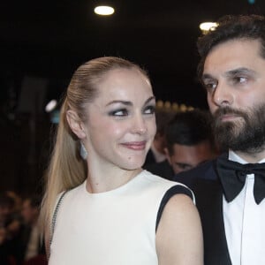 Charlotte Ranson et Pio Marmai lors de la 47e cérémonie des César du cinéma à l'Olympia à Paris, France, le 25 février 2022. Photo par Aurore Marechal/ABACAPRESS.COM