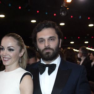 Charlotte Ranson et Pio Marmai lors de la 47e cérémonie des César du cinéma à l'Olympia à Paris, France, le 25 février 2022. Photo par Aurore Marechal/ABACAPRESS.COM