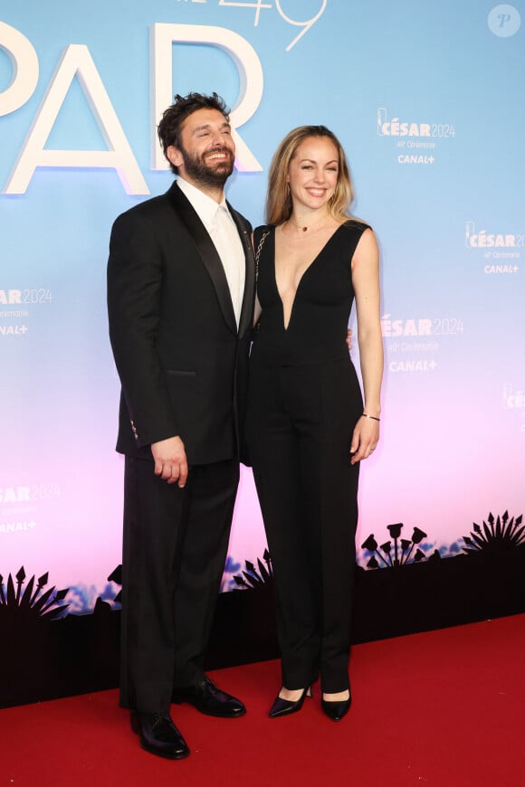 Pio Marmaï et sa compagne Charlotte Ranson - Photocall de la 49ème édition de la cérémonie des César à l'Olympia à Paris le 23 février 2024 © Dominique Jacovides / Olivier Borde / Bestimage 