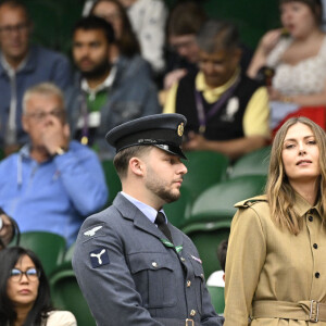 Maria Sharapova et son fiancé Alexander Gilkes assistent au tournoi de tennis de Wimbledon (24 juin - 14 juillet 2024) à Londres, le 3 juillet 2024. © Chryslene Caillaud / Panoramic / Bestimage