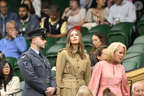 Maria Sharapova et son fiancé Alexander Gilkes assistent au tournoi de tennis de Wimbledon (24 juin - 14 juillet 2024) à Londres, le 3 juillet 2024. © Chryslene Caillaud / Panoramic / Bestimage