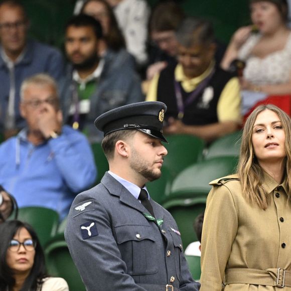 Maria Sharapova et son fiancé Alexander Gilkes assistent au tournoi de tennis de Wimbledon (24 juin - 14 juillet 2024) à Londres, le 3 juillet 2024. © Chryslene Caillaud / Panoramic / Bestimage