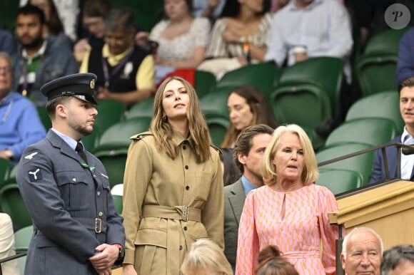 Maria Sharapova et son fiancé Alexander Gilkes assistent au tournoi de tennis de Wimbledon (24 juin - 14 juillet 2024) à Londres, le 3 juillet 2024. © Chryslene Caillaud / Panoramic / Bestimage