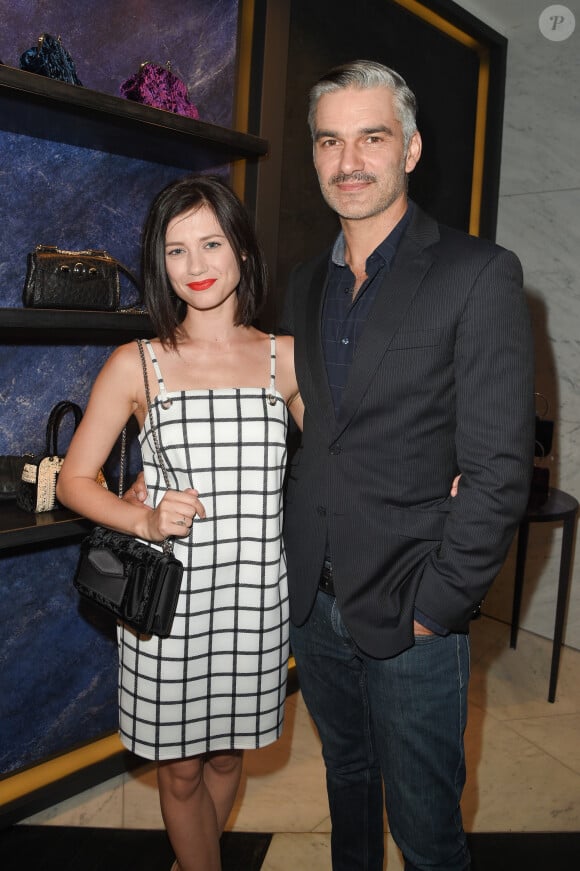 Exclusif - Alice Dufour et son compagnon François Vincentelli à la soirée d'inauguration de la nouvelle boutique "Pellegrino" à Paris.