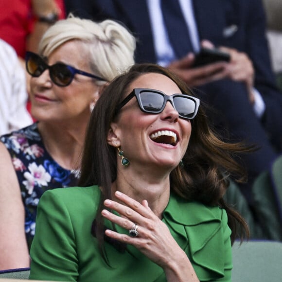 Catherine Princesse de Galles. Finale masculine du championnat de Wimbledon, Londres, Royaume-Uni, 16 juillet 2023. Photo par Marc Aspland/The Times/News Licensing/ABACAPRESS.COM