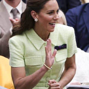 Catherine Princesse de Galles assiste à la finale dames du championnat de Wimbledon le 15 juillet 2023 à Londres, Royaume-Uni. Photo par Marc Aspland/The Times/Sunday Times/News Licensing/ABACAPRESS.COM