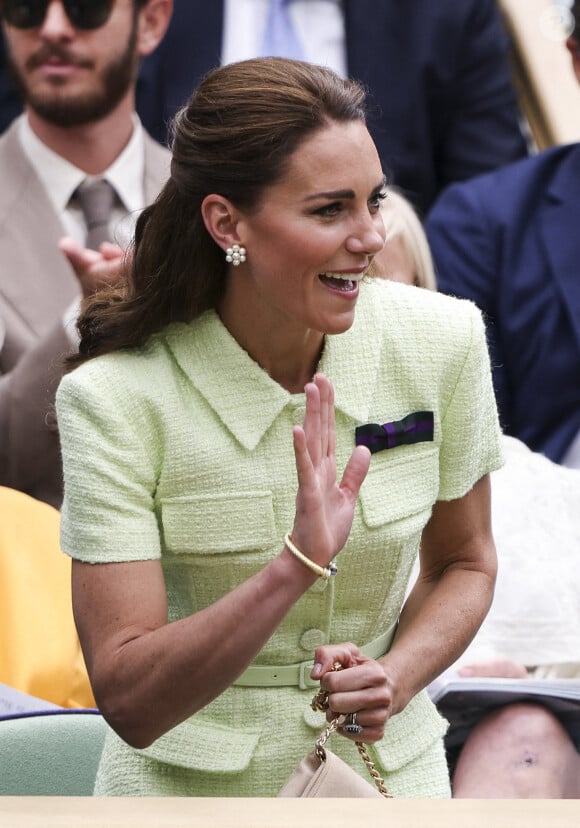 Catherine Princesse de Galles assiste à la finale dames du championnat de Wimbledon le 15 juillet 2023 à Londres, Royaume-Uni. Photo par Marc Aspland/The Times/Sunday Times/News Licensing/ABACAPRESS.COM