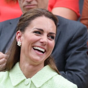 La princesse de Galles dans la loge royale pour la finale du simple dames le treizième jour des championnats de tennis de Wimbledon à Londres, Royaume-Uni, le 15 juillet 2023. Photo par Stephen Lock / i-Images/ABACAPRESS.COM