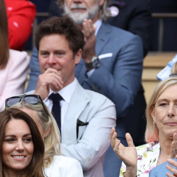 Le duc et la duchesse de Cambridge assistent à la finale des dames lors de la douzième journée des championnats de tennis de Wimbledon à Londres, au Royaume-Uni, le 10 juillet 2021. Photo par Stephen Lock / i-Images/ABACAPRESS.COM