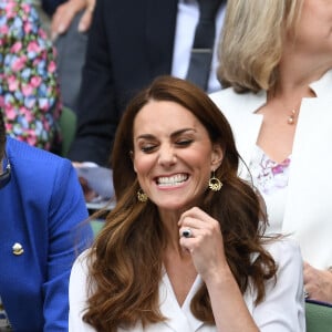 La duchesse de Cambridge dans la loge royale du court central lors de la deuxième journée des championnats de Wimbledon au All England Lawn Tennis and Croquet Club, Wimbledon. 2 juillet 2019. Photo par Paul Edwards/News Licensing/ABACAPRESS.COM