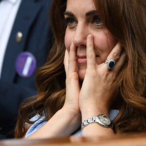 La duchesse de Cambridge assiste à la finale du simple masculin des championnats de tennis de Wimbledon 2019. Londres, Royaume-Uni, 14 juillet 2019. Photo par Paul Edwards/The Sun/News Licensing/ABACAPRESS.COM