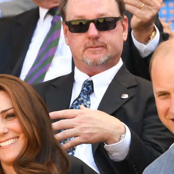 Le duc et la duchesse de Cambridge arrivent à Wimbledon, regardent la finale masculine sur le court central lors de la treizième journée des championnats de tennis de Wimbledon à Londres, au Royaume-Uni, le 15 juillet 2018. Photo par Andrew Parsons / Parsons Media/ABACAPRESS.COM