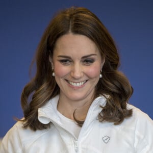 La duchesse de Cambridge assiste à l'initiative de tennis junior de Wimbledon à l'école primaire Bond à Mitcham. Londres, Royaume-Uni, le mercredi 17 janvier 2018. Photo par Arthur Edwards/The Sun/PA Wire/ABACAPRESS.COM