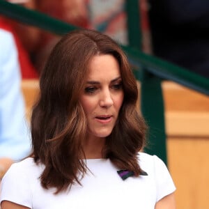 La duchesse de Cambridge, marraine du All England Lawn Tennis and Croquet Club (AELTC), le treizième jour des championnats de Wimbledon au All England Lawn Tennis and Croquet Club, Wimbledon. . Londres, Royaume-Uni, le dimanche 16 juillet 2017. Photo par Adam Davy/PA Wire/ABACAPRESS.COM