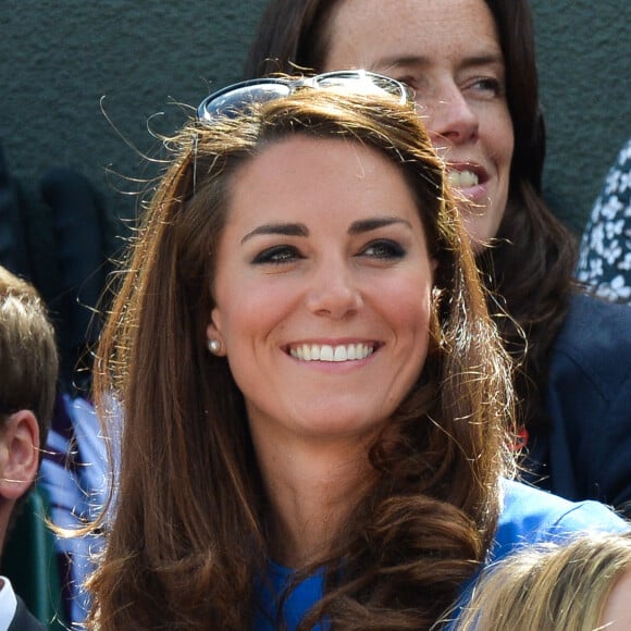 Le duc et la duchesse de Cambridge, William et Kate, regardent le quart de finale de tennis masculin, lors des Jeux olympiques de Londres 2012 à Wimbledon, à Londres (Royaume-Uni), le 2 août 2012. Photo par Guibbaud/Gouhier/JMP/ABACAPRESS.COM