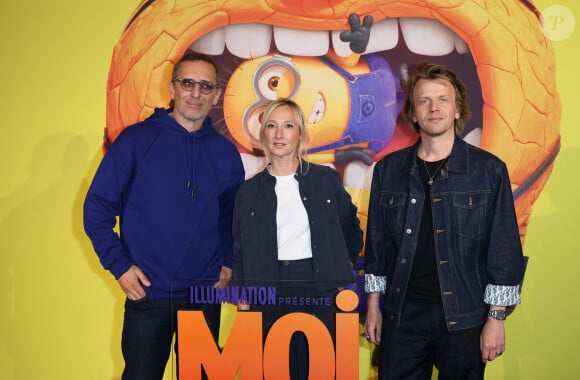 Gad Elmaleh, Audrey Lamy et Alex Lutz à l'avant-première du film "Moi, moche et méchant 4" au Grand Rex à Paris le 23 juin 2024