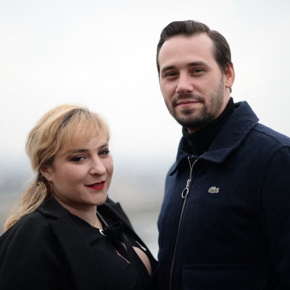 Marilou Berry et son compagnon Alexis - Soirée de lancement des cosmétiques Eymard Gabrielle à l'hôtel Shangri-La à Paris, France, le 12 avril 2018. © Rachid Bellak/Bestimage