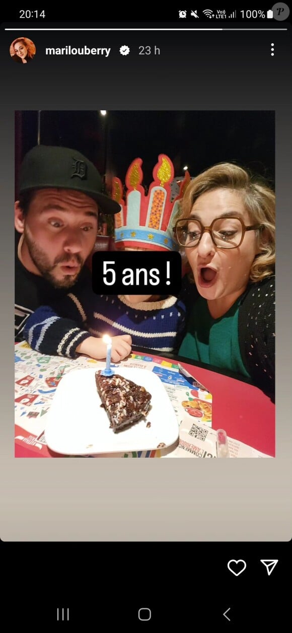 Marilou Berry pose avec son compagnon Le Diamantaire et leur fils Andy pour les 5 ans de ce dernier