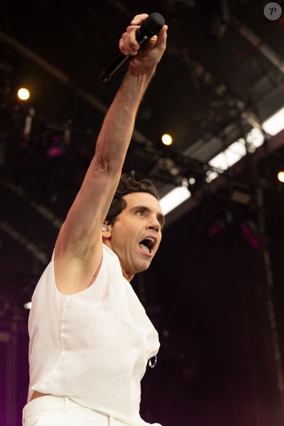 Mika en concert sur la scène du festival Solidays à Paris le 29 juin 2024. © Jeremy Melloul / Bestimage 