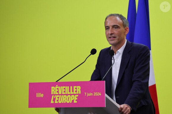 Raphaël GLUCKSMANN (Député Européen et tête de liste Réveiller l'Europe - Dernier meeting du candidat socialiste R.Glucksmann aux élections européennes à Lille. Le 7 juin 2024 © Laurent Sanson / Panoramic / Bestimage  