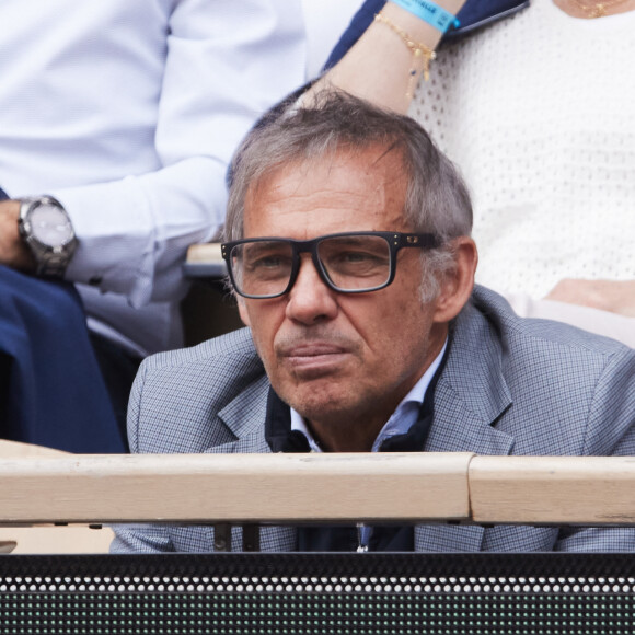 Paul Belmondo - Célébrités dans les tribunes des Internationaux de France de tennis de Roland Garros 2024 à Paris. Le 5 juin 2024 © Moreau-Jacovides / Bestimage 