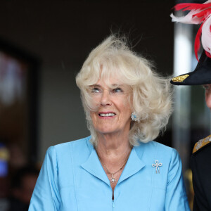 La reine Camilla lors d'une visite à Jersey ce lundi 15 juillet 2024 © Ian Vogler/MirrorPix/Bestimage