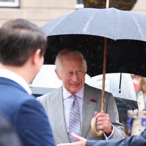 Le roi Charles III d'Angleterre - Le couple royal d'Angleterre sur la la Place Royale pour une séance spéciale de l'Assemblée des États et séance de la Cour Royale à St Helier. Le 15 juillet 2024 © Ian Vogler / MirrorPix / Bestimage