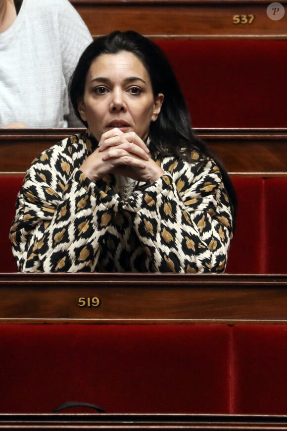 Sophia Chikirou, députée LFI lors d'une séance de questions au gouvernement à l'assemblée nationale, à Paris, France, le 24 octobre 2023. © Stéphane Lemouton/Bestimage