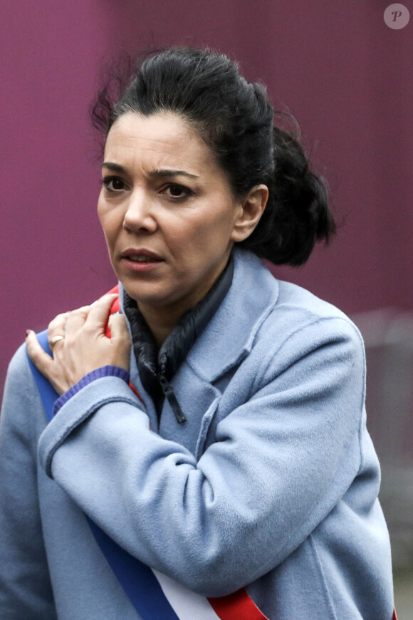 Sophia Chikirou, députée LFI lors de la commémorations des attentats du 13 novembre 2015, à Saint-Denis et à Paris, France, le 11 novembre 2023. © Stéphane Lemouton/Bestimage