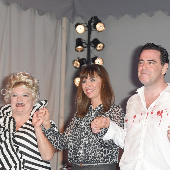 Lee Delong, Mathilda May, Jérémie Covillault - Générale de la pièce "Le Banquet" au théâtre du Rond-Point à Paris le 11 octobre 2018. © Coadic Guirec/Bestimage