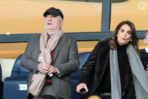 Sonia Mabrouk Et son petit ami Guy Savoy assistant à la Ligue 1 Paris Saint-Germain (PSG) contre l'Olympique de Marseille (OM) au stade du Parc des Princes le 27 octobre 2019 à Paris, France. Photo by ABACAPRESS.COM