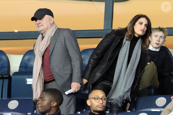 Sonia Mabrouk Et son petit ami Guy Savoy assistant à la Ligue 1 Paris Saint-Germain (PSG) contre l'Olympique de Marseille (OM) au stade du Parc des Princes le 27 octobre 2019 à Paris, France. Photo by ABACAPRESS.COM