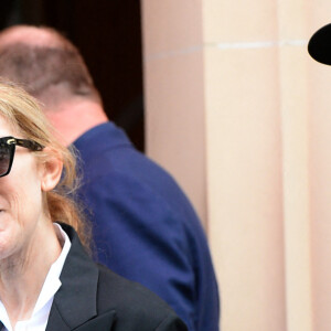 Céline Dion, accompagnée de son fils René-Charles Angélil, arrive à l'hôtel Royal Monceau à Paris avant l'ouverture des JO (Jeux Olympiques) Paris 2024 le 23 juillet 2024. La chanteuse devrait être présente à la cérémonie d'ouverture des Jeux olympiques Paris 2024, ce vendredi 26 juillet 2024.