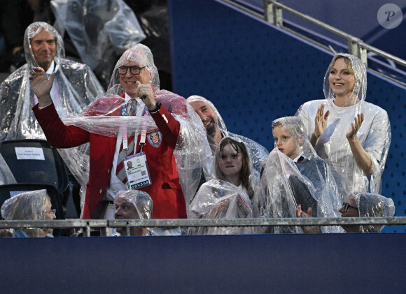 Le prince Albert II de Monaco et la princesse Charlene - Cérémonie d'ouverture des Jeux Olympique (JO) de Paris 2024 le 26 juillet 2024