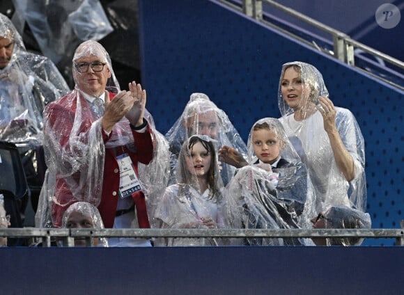 Le prince Albert II de Monaco et la princesse Charlene - Cérémonie d'ouverture des Jeux Olympique (JO) de Paris 2024 le 26 juillet 2024