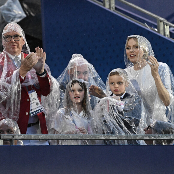 Le prince Albert II de Monaco et la princesse Charlene - Cérémonie d'ouverture des Jeux Olympique (JO) de Paris 2024 le 26 juillet 2024