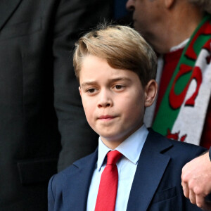 Le prince George assiste au quart de finale entre le Pays de Galles et l'Argentine à Marseille lors de la Coupe du monde de Rugby 2023 le 14 octobre 2023. © Bruno Bebert / Bestimage 