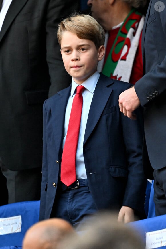 Le prince George assiste au quart de finale entre le Pays de Galles et l'Argentine à Marseille lors de la Coupe du monde de Rugby 2023 le 14 octobre 2023. © Bruno Bebert / Bestimage 