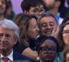 Le ministre de l'Intérieur Gérald Darmanin a également été aperçu dans les tribunes aux côtés de son épouse Rose-Marie Devilliers.
Gérald Darmanin et sa femme Rose-Marie Devillers assistent à la finale de l'épée individuellel homme avec le francais Yannick Borel qui perd en finale face à Kōki Kanō au Grand Palais lors des Jeux Olympiques de Paris 2024 (JO) à Paris le 28 juillet 2024. © Dominique Jacovides-Pierre Perusseau/Bestimage 