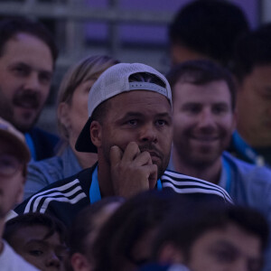 Jo-Wilfried Tsonga assiste à la finale de l'épée individuellel homme avec le francais Yannick Borel qui perd en finale face à Kōki Kanō au Grand Palais lors des Jeux Olympiques de Paris 2024 (JO) à Paris le 28 juillet 2024. © Dominique Jacovides-Pierre Perusseau/Bestimage 