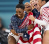 Le 30 juillet 2024, Simone Biles a remporté la médaille d'or par équipe en gymnastique artistique dans le cadre des JO de Paris !
Simone Biles - Célébrités assistent aux épreuves de gymnastique lors des Jeux Olympiques de Paris 2024 (JO) au Palais omnisports Bercy Arena, à Paris, France, le 30 juillet 2024. © Jacovides-Perusseau/Bestimage