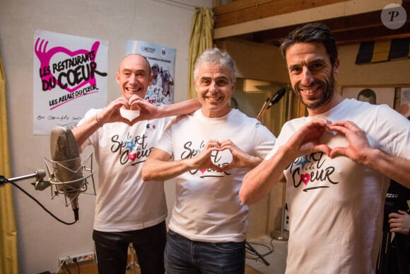 Benoit Eycken , Jean Philippe Gatien, Tony Estanguet - Lancement de la campagne Le Sport a du Coeur aves Les Restaurants du Coeur à Paris le 22 janvier 2021. © Herve-Thouroude / Panoramic / Bestimage