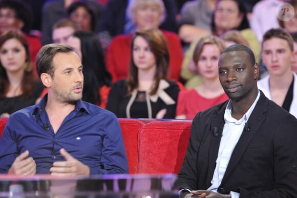 Omar Sy, Fred Testot - Enregistrement de l'emission "Vivement Dimanche" a Paris le 5 Decembre 2012.