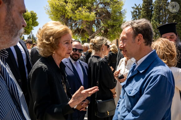 Stephane Bern aux funérailles de son ami Michel de Grèce, jeudi 1er aout 2024 à Athènes. Photo by Ammar Abd Rabbo/ABACAPRESS.COM