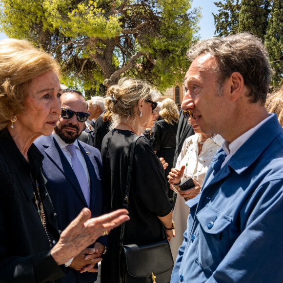 Stephane Bern aux funérailles de son ami Michel de Grèce, jeudi 1er aout 2024 à Athènes. Photo by Ammar Abd Rabbo/ABACAPRESS.COM