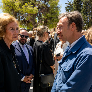 Stephane Bern aux funérailles de son ami Michel de Grèce, jeudi 1er aout 2024 à Athènes. Photo by Ammar Abd Rabbo/ABACAPRESS.COM