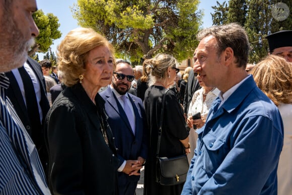 Stephane Bern aux funérailles de son ami Michel de Grèce, jeudi 1er aout 2024 à Athènes. Photo by Ammar Abd Rabbo/ABACAPRESS.COM