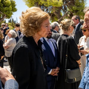 Stephane Bern aux funérailles de son ami Michel de Grèce, jeudi 1er aout 2024 à Athènes. Photo by Ammar Abd Rabbo/ABACAPRESS.COM