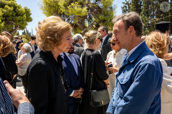 Stephane Bern aux funérailles de son ami Michel de Grèce, jeudi 1er aout 2024 à Athènes. Photo by Ammar Abd Rabbo/ABACAPRESS.COM