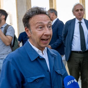 Et notamment répondu à quelques questions à des journalistes
Stephane Bern aux funérailles de son ami Michel de Grèce, jeudi 1er aout 2024 à Athènes. Photo by Ammar Abd Rabbo/ABACAPRESS.COM